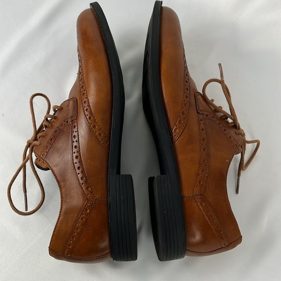COLE HAAN Men Collen Wing Tip II British Tan Brown Oxford C12489 SZ 9.5 - Picture 3 of 16